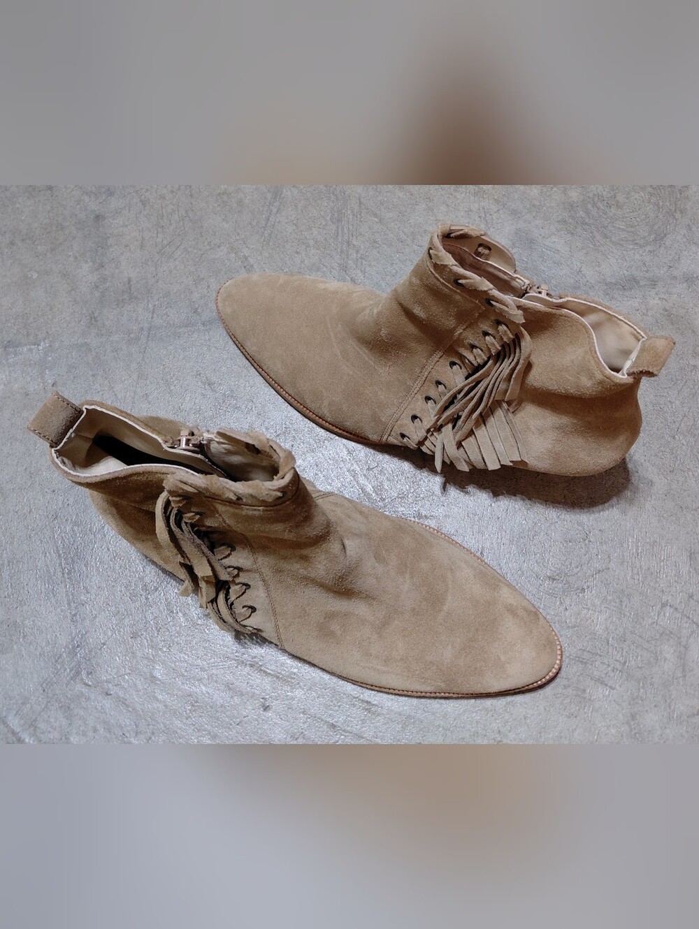 PAUL GREEN Women's Tan Suede Ankle Boot with Side Tassel  Size 5 - Picture 6 of 7